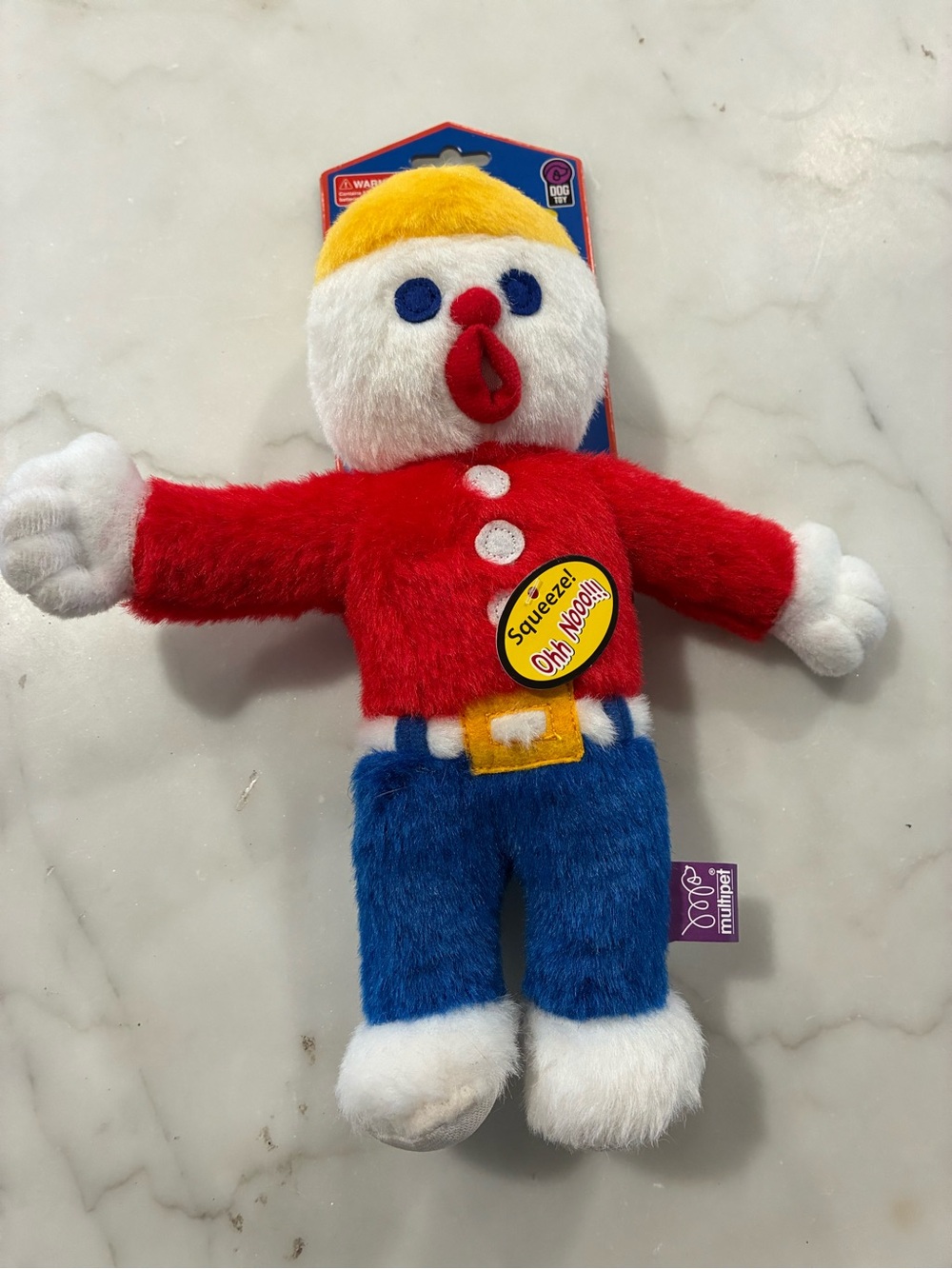 "Oh No" Mr. Bill 11” Dog Toy Multipet Talk Box Pet Plush Says "OH NOOOOO"